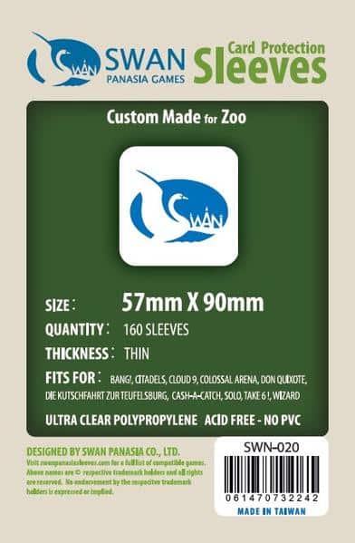 4096 Fundas Swan Panasia 57mm X 90mm - 160 Unidades Estándar - Imagen 1