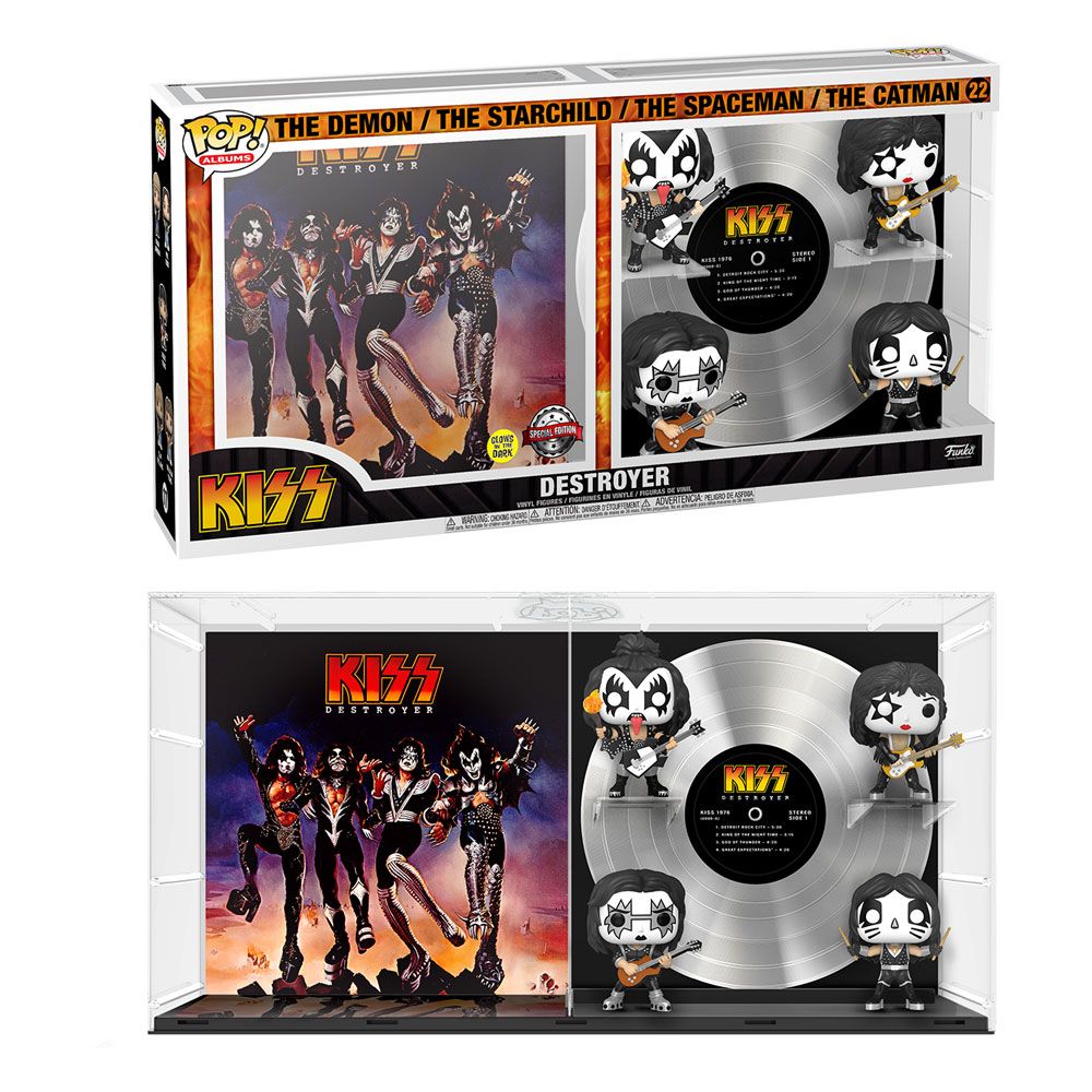 0889698609951 Funko pop album - Kiss - Destroyer (Starchild, Demon, Spaceman and Catman) - Imagen 1