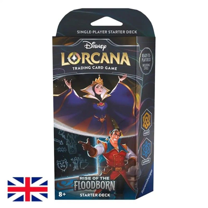 4050368982353 Mazo de Inicio Lorcana Rise of the Floodborn - The Queen & Gaston - Imagen 1