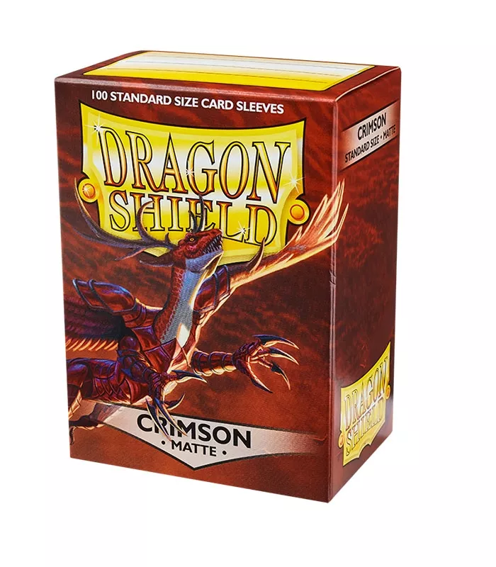5706569110215 Fundas Standard Matte Crimson (100 fundas) - Dragon Shield - Imagen 1