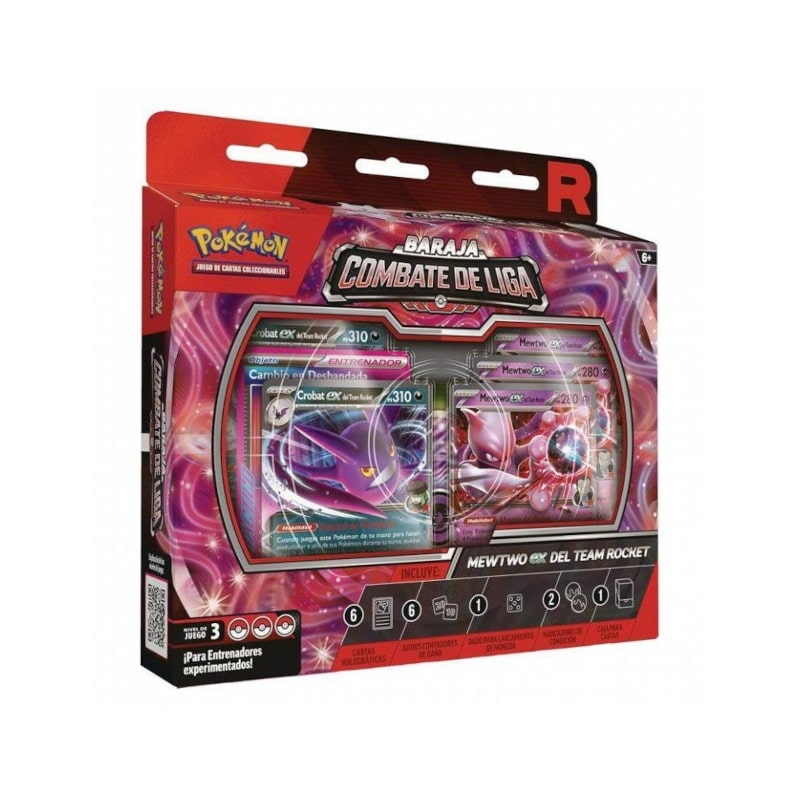 Created with GIMP Baraja Combate de Liga de Mewtwo ex del Team Rocket - Imagen 1